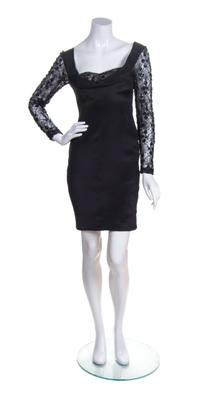 A Scaasi Black Silk Cocktail Dress,