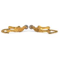 Ornate privately purchased brass eagle spurs.