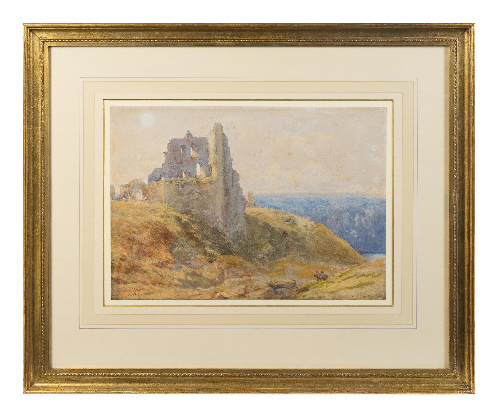 The Ruins of Knaresborough Castle, Yorkshire , 1845
