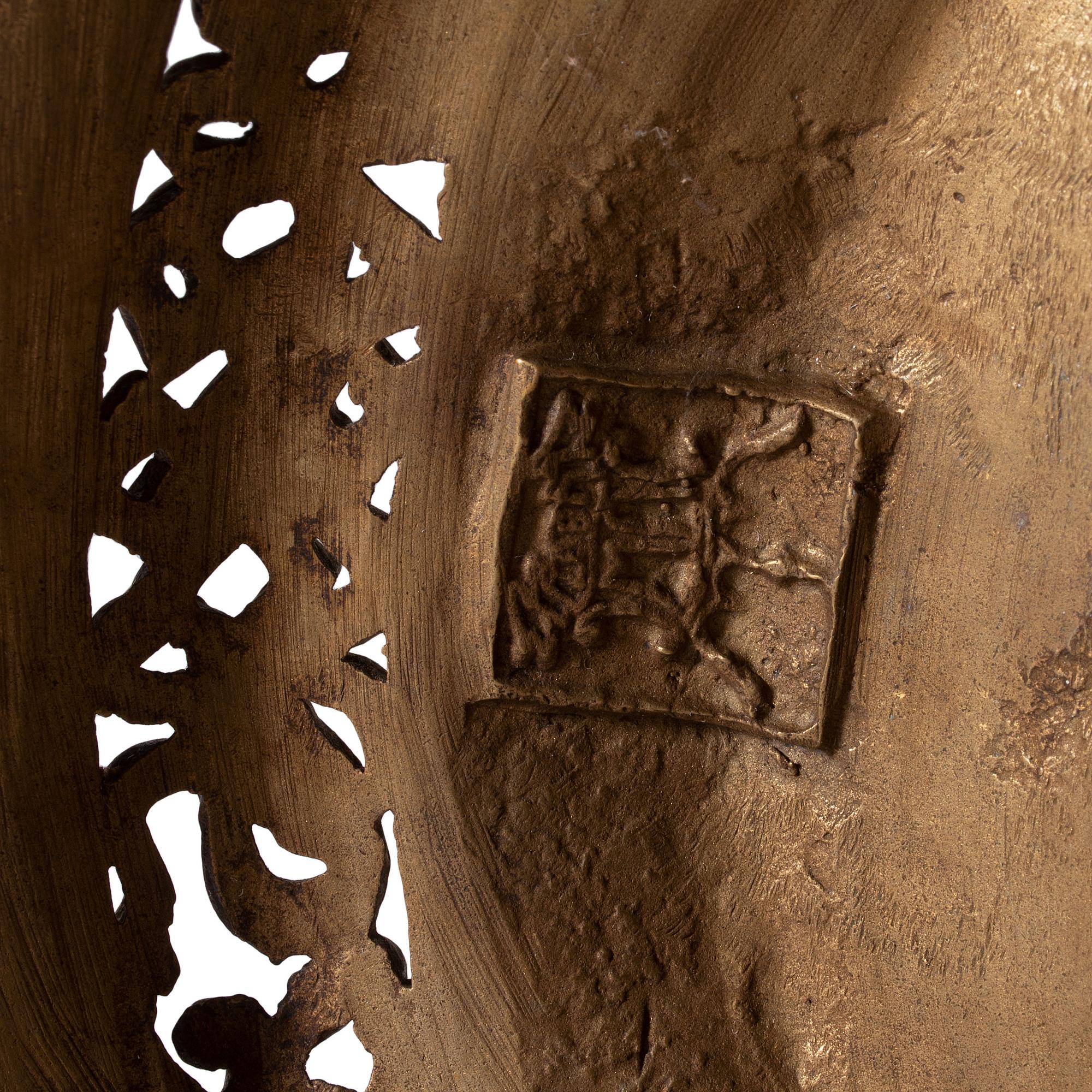 A Brass and Earthenware Elephant Figure