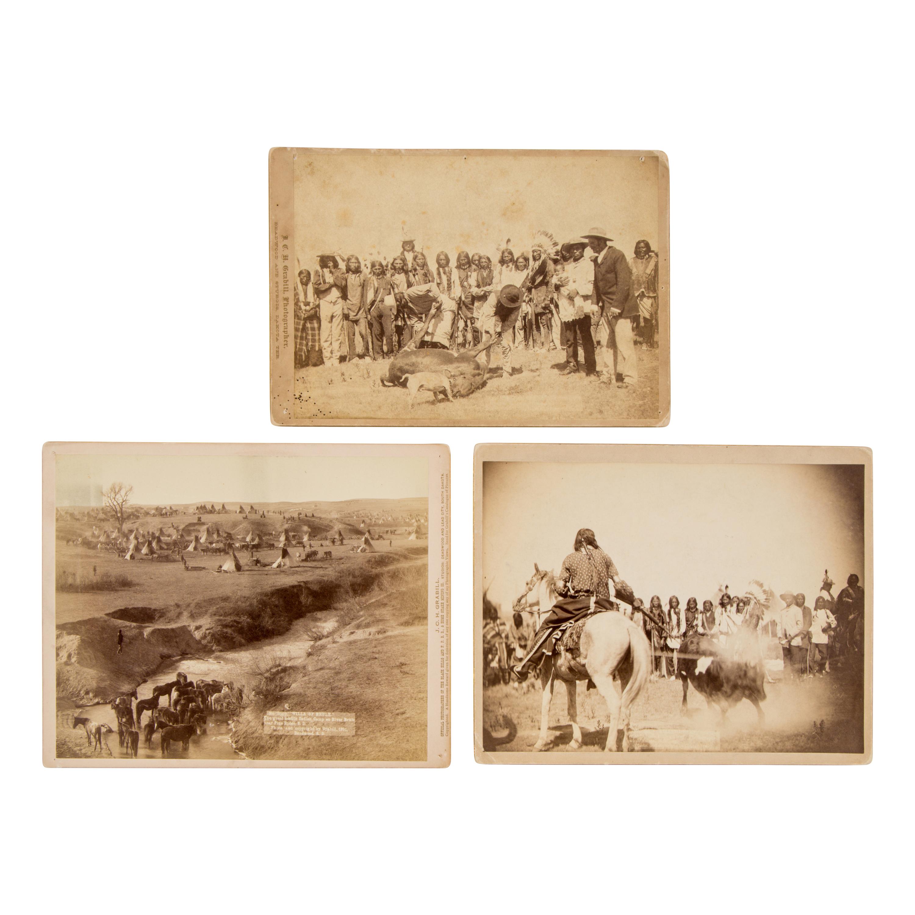 John C.H. Grabill (American, 1849-1903) — Photographs of Native American Subjects, Including Cheyenne "Killing Beef"