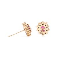 RUBY AND DIAMOND STUD EARRINGS