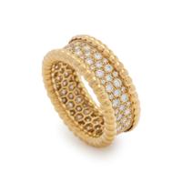 VAN CLEEF & ARPELS, YELLOW GOLD AND DIAMOND 'PERLÉE' RING