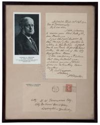PROCTER, Addison G. (1838-1925). Autograph letter signed ("AG Procter") to William H. Townsend. St. Joseph, Michigan, 12 October 1922.