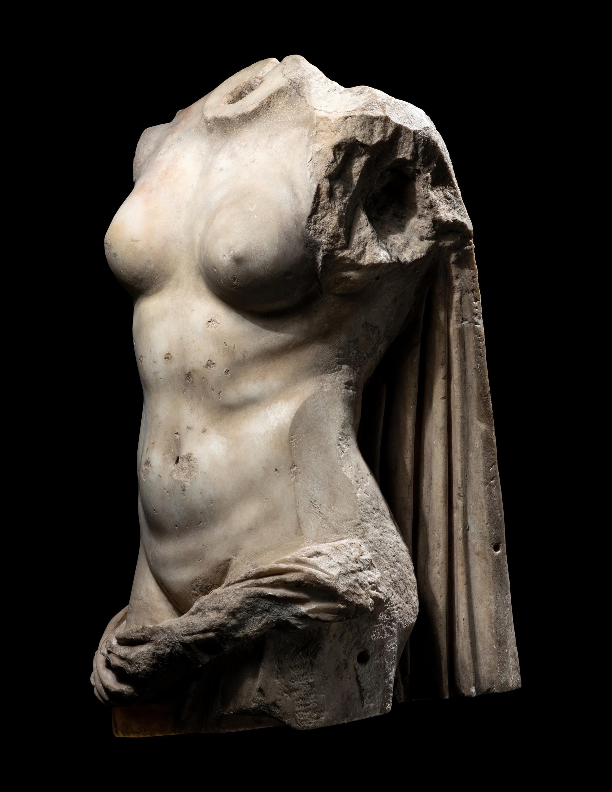 A Roman Marble Torso of the Goddess Venus (Pontia - Euploia Type)