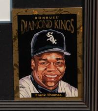 A 1996 Dick Perez Original Frank Thomas Donruss Diamond Kings Artwork,