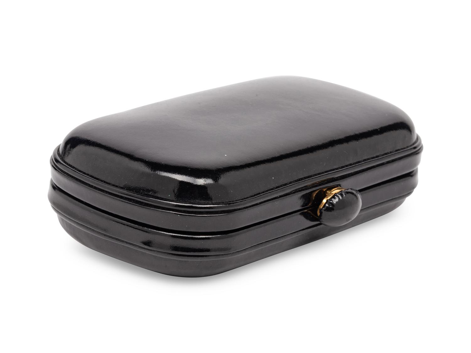 Bottega Veneta, Black Leather Clutch