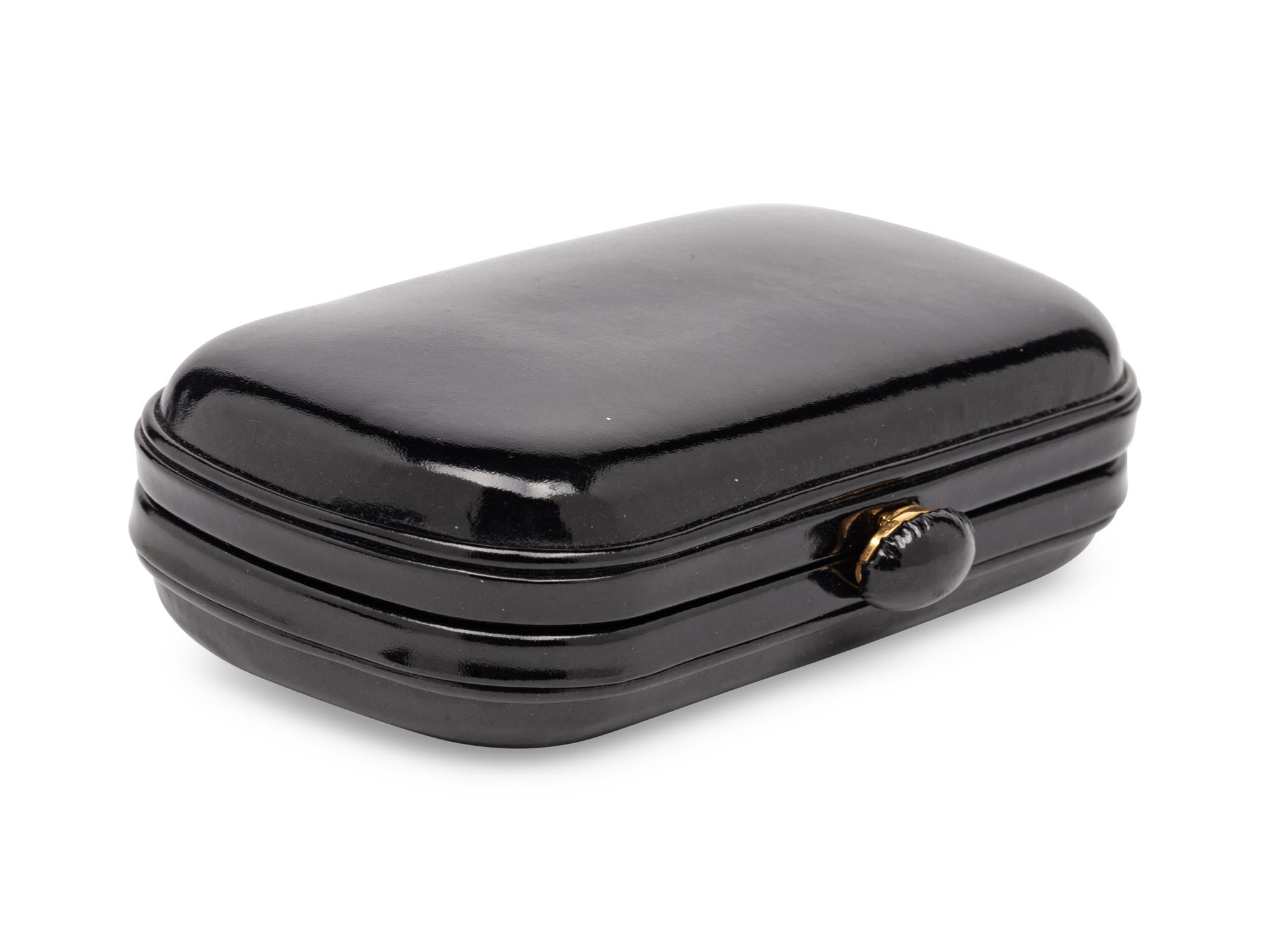 Bottega Veneta, Black Leather Clutch