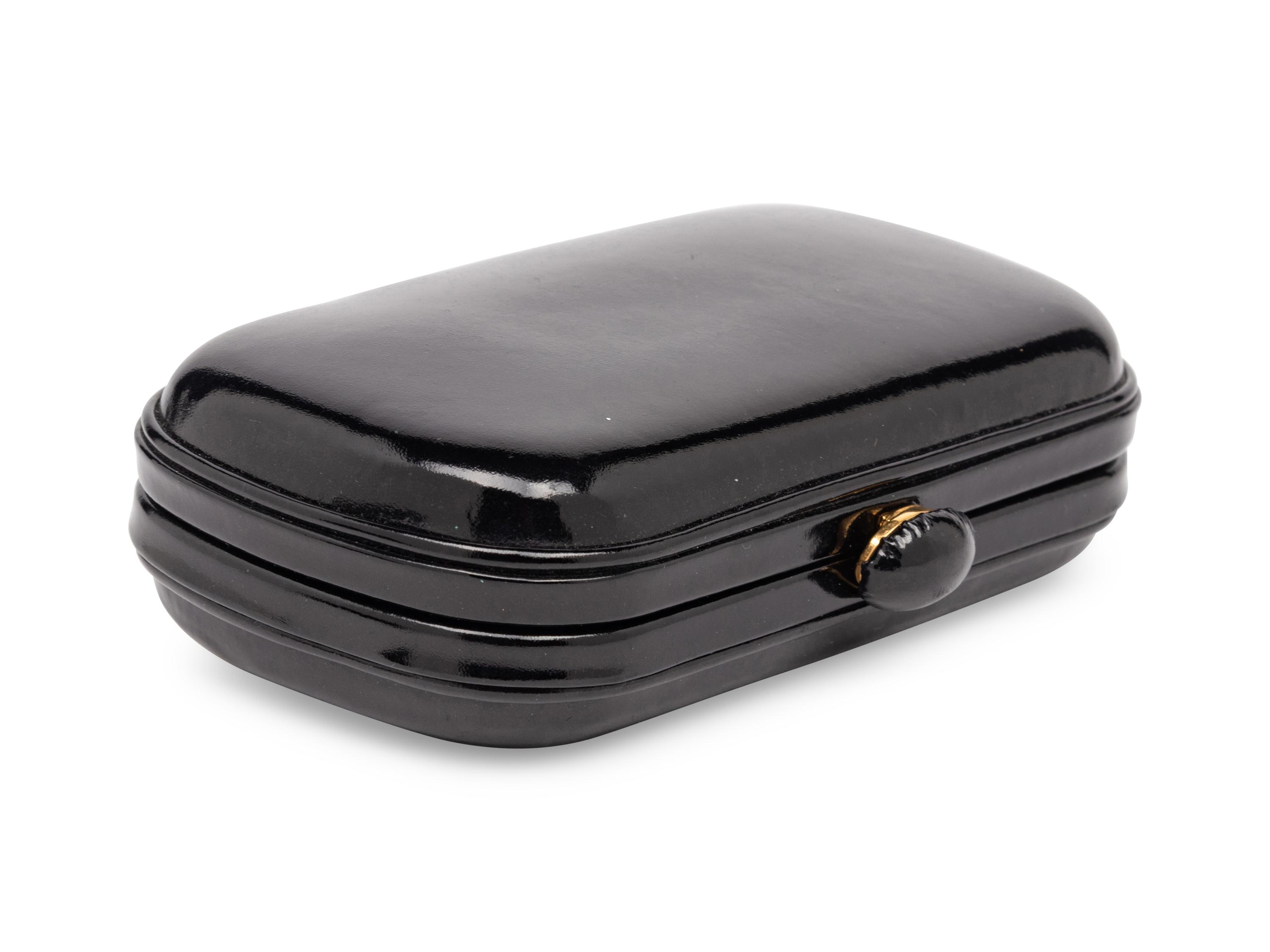 Bottega Veneta, Black Leather Clutch