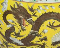 A Chinese Famille Jaune Porcelain Jardiniere