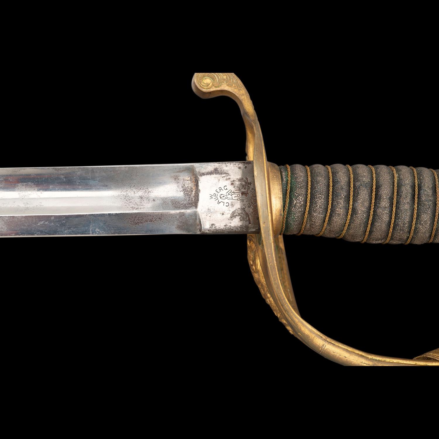 Cased Clauberg Model 1850 Foot Officers Sword Presented to Lt. Asaph Dodge of the 116th NY with Belt and Sash