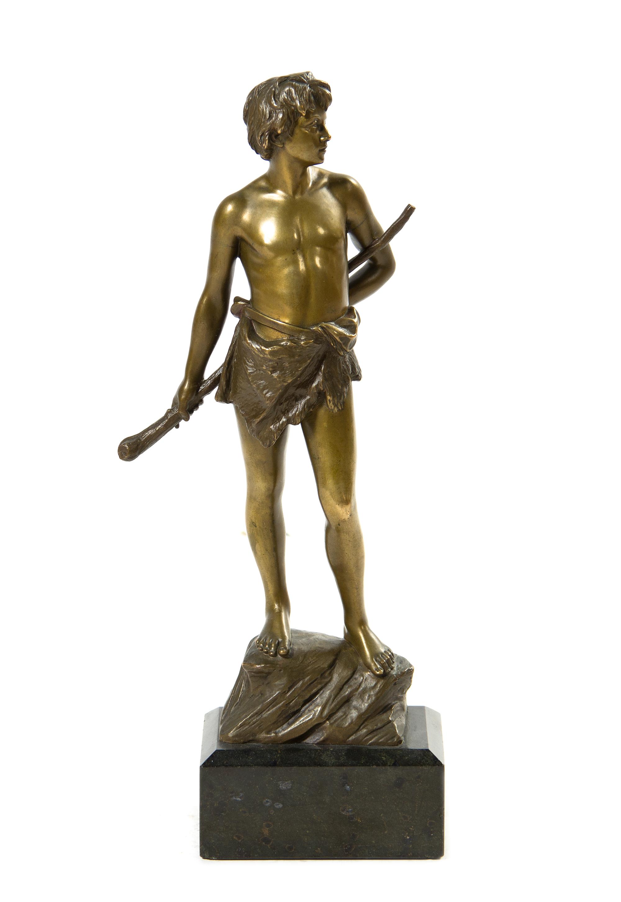 A German Bronze Figure, Jeremias Christensen (1859-1908), Height 13 1/4 inches.