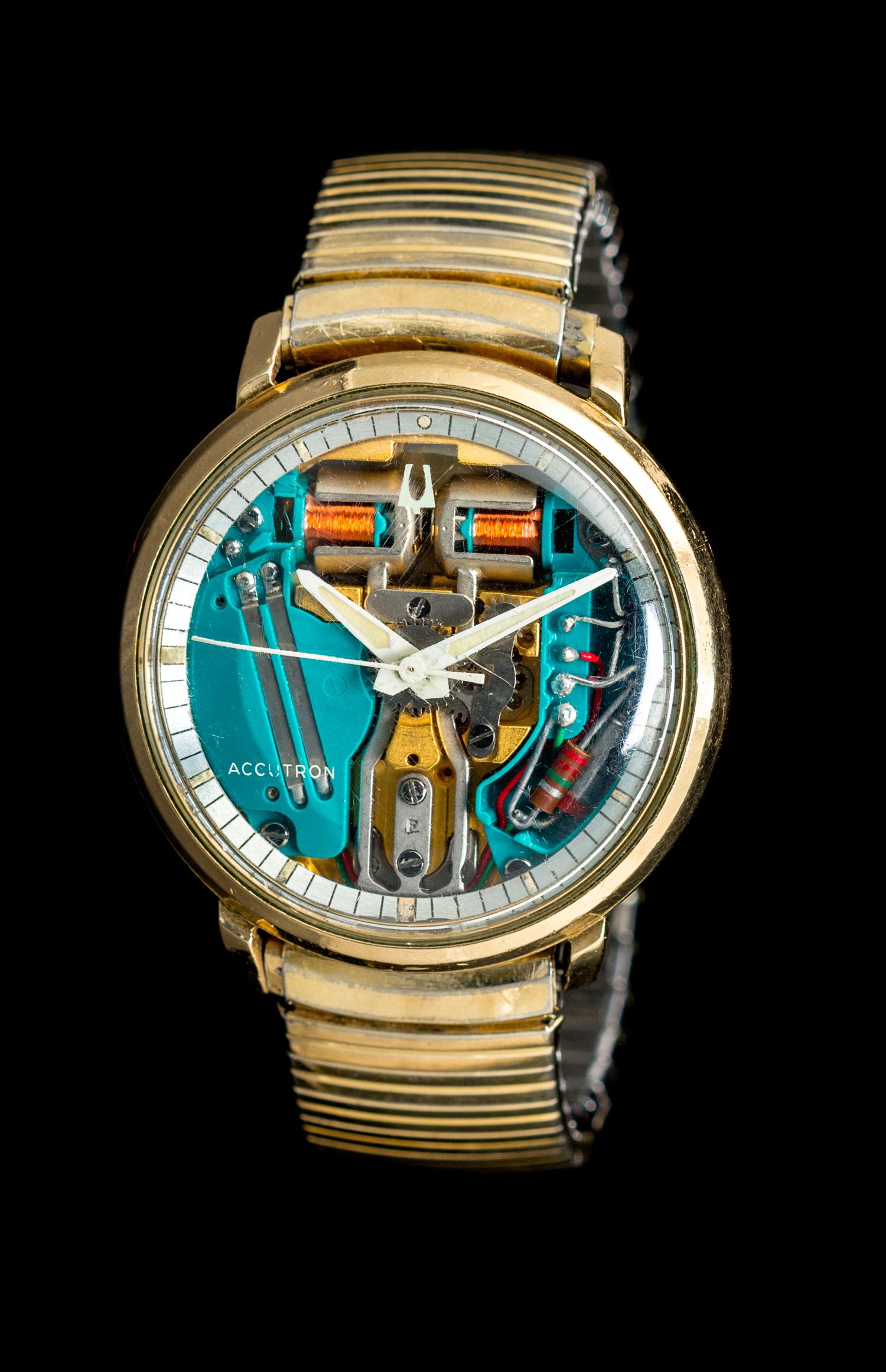 A Gold Filled and Stainless Steel Spaceview Wristwatch, Accutron Bulova, Circa 1962,