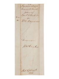 [AFRICAN AMERICANA]. Summons for free person of color William Baynard to appear in court. Caroline County, Maryland. 18 September 1856.