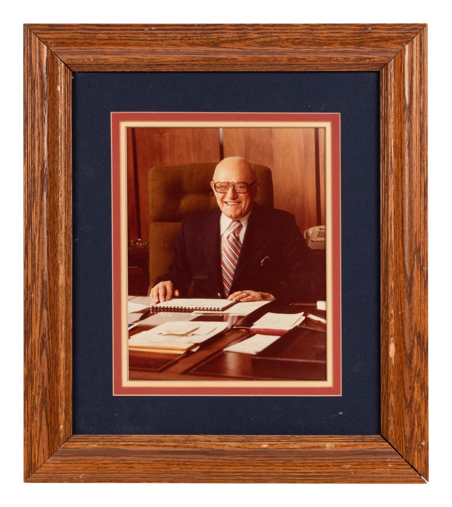A Group of 14 Photographs of George Halas Formerly Displayed at Mike Ditka's Restaurant
