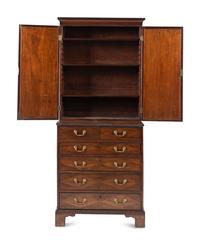 A George II Kingwood Parquetry Bureau Cabinet