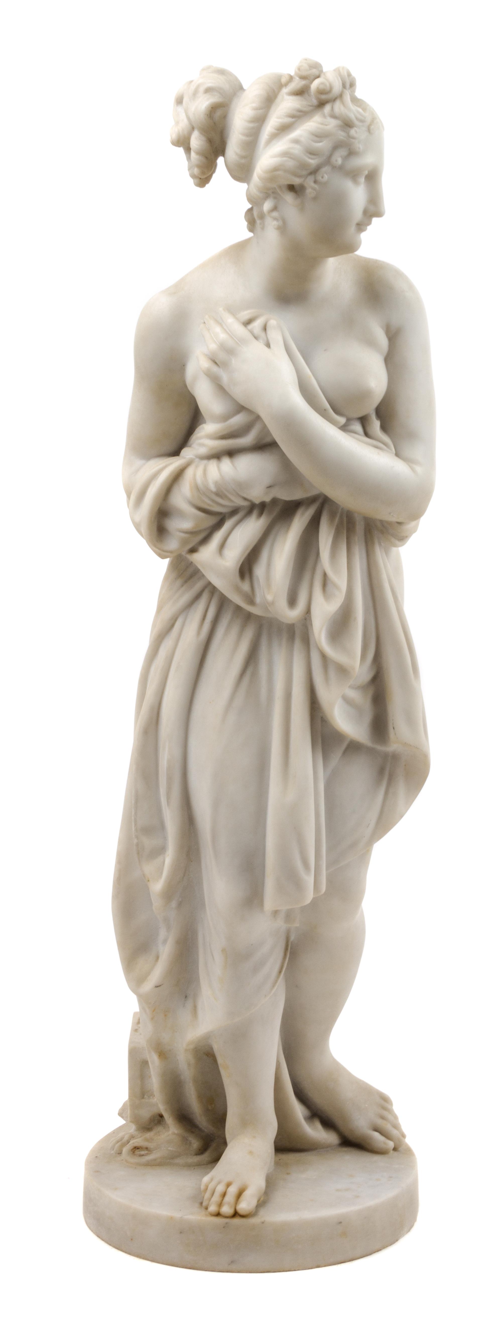 An Italian Marble Figure Height 32 inches. — AFTER ANTONIO CANOVA