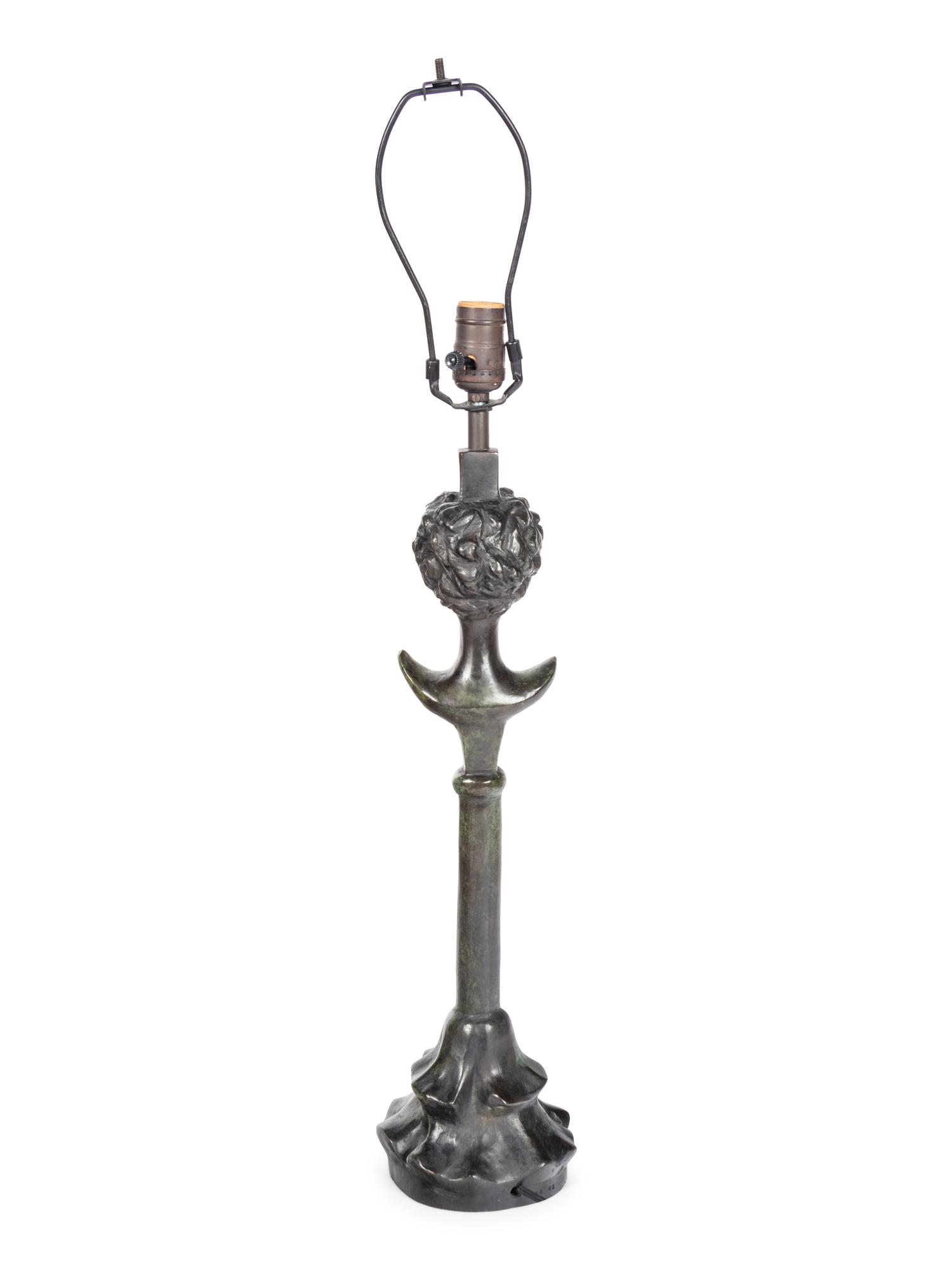 A Bronze Figural Lamp in the Style of Giacometti