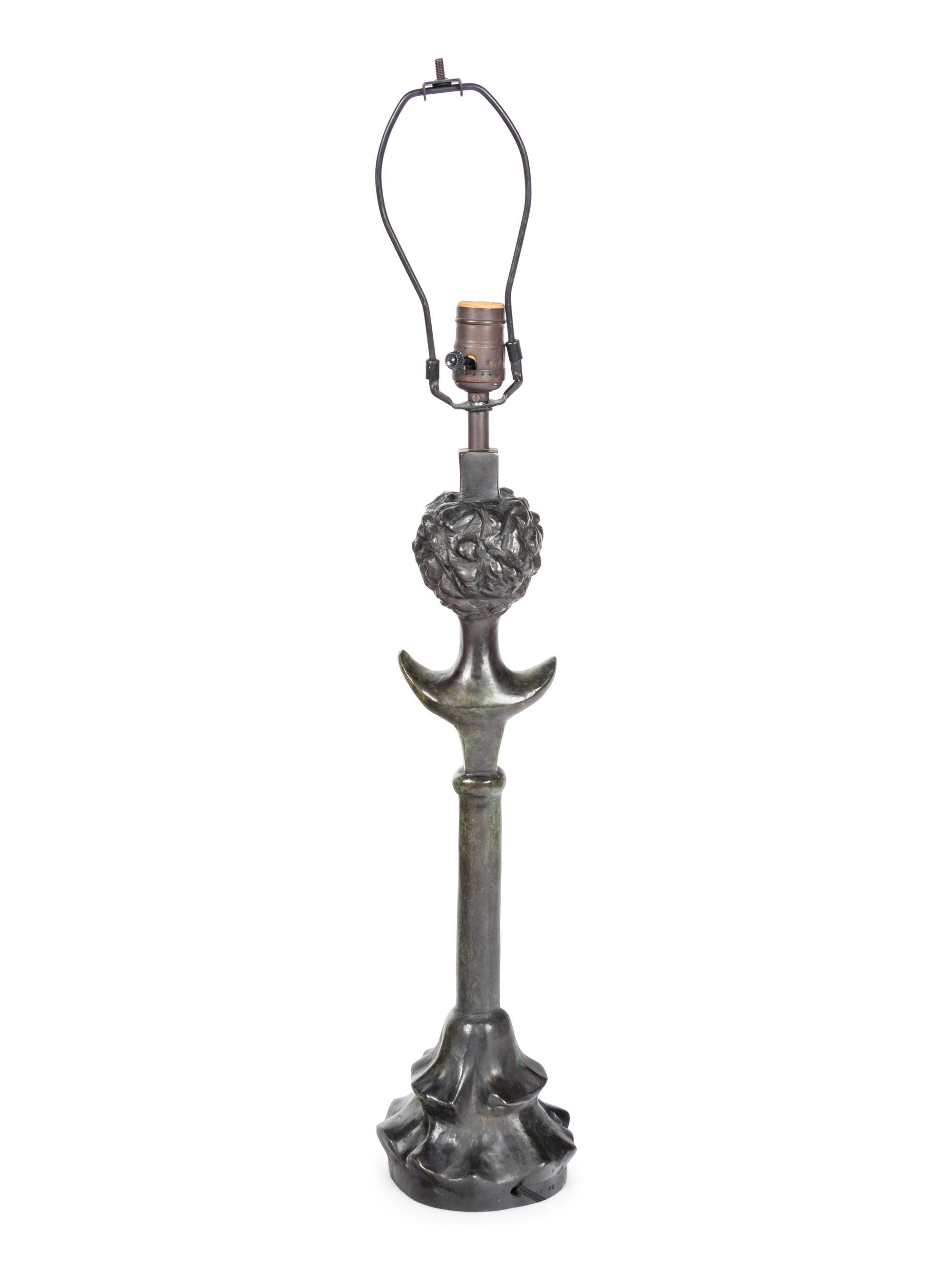 A Bronze Figural Lamp in the Style of Giacometti