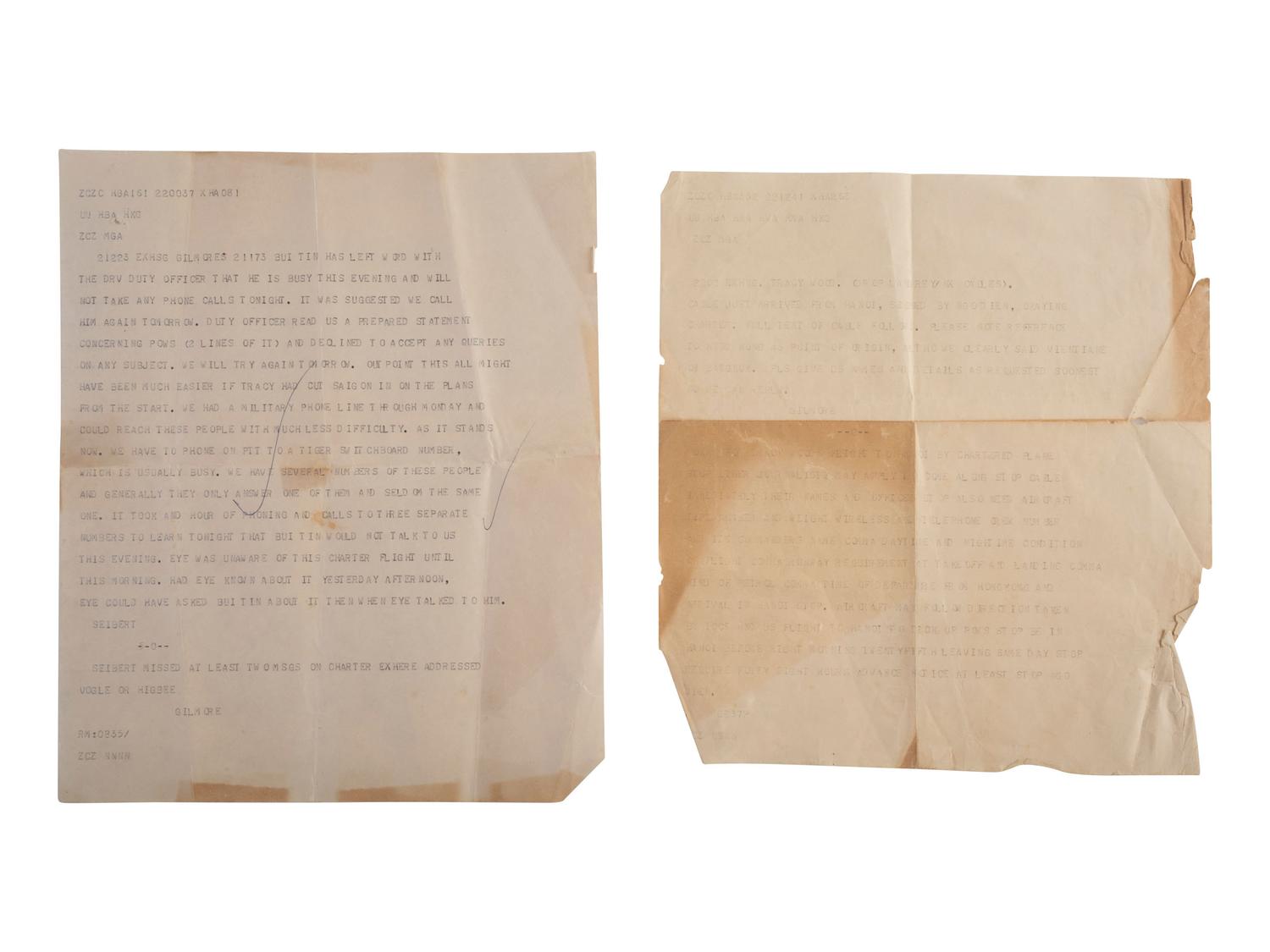 [VIETNAM WAR] - [WOMEN]. Vietnam War-era papers of Pulitzer Prize-winning combat journalist Tracy A. Wood (1943-2020), including documents related to the 1973 release of American POWs in Hanoi.