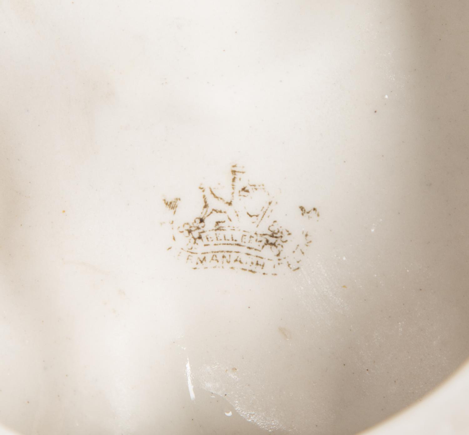 A Pair of Irish Belleek White Porcelain Bird's Nest Tree Stump Vases — LATE 19TH/EARLY 20TH CENTURY