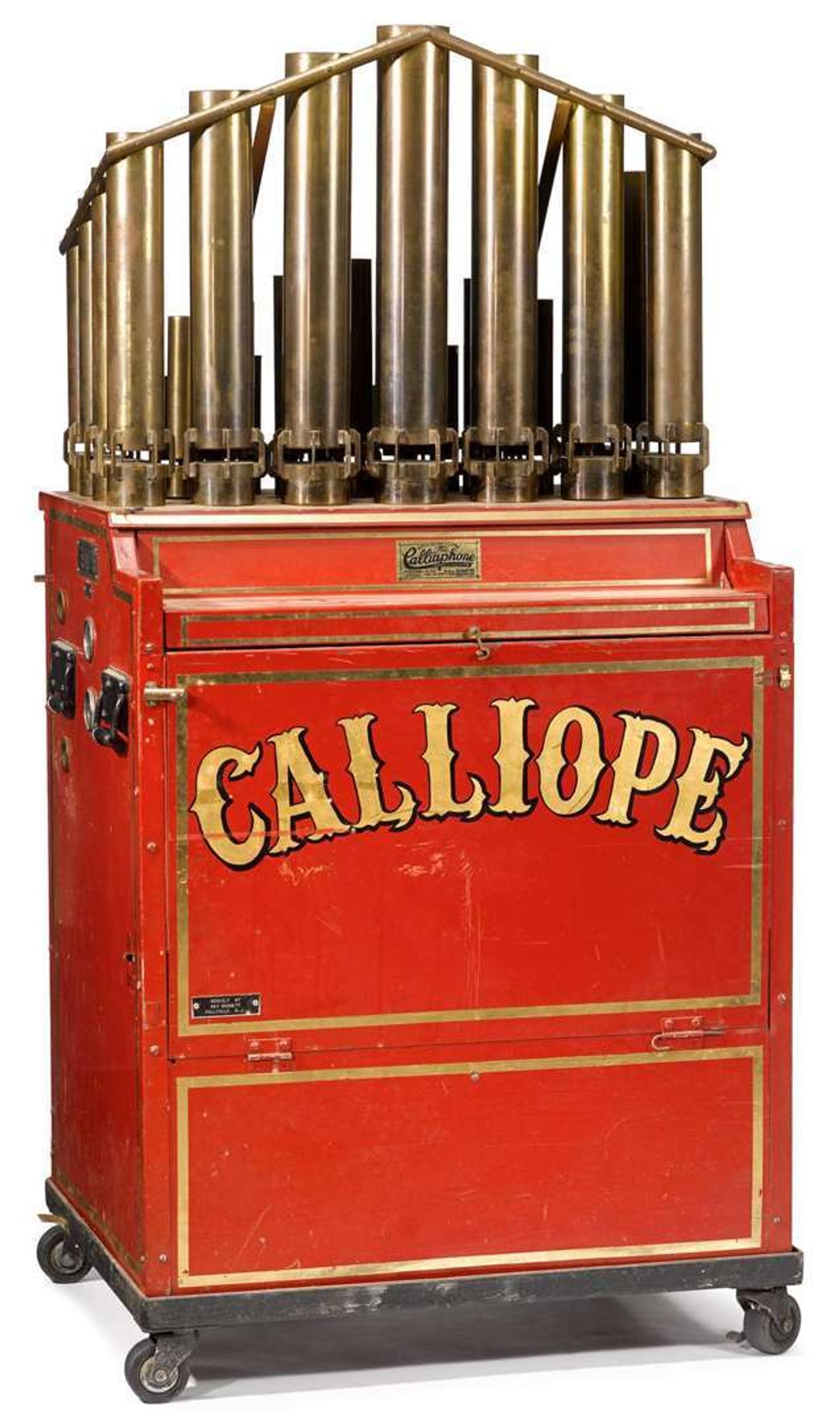 "The Calliaphone" brass pipe calliope tangley co., muscatine, ia, 1920s