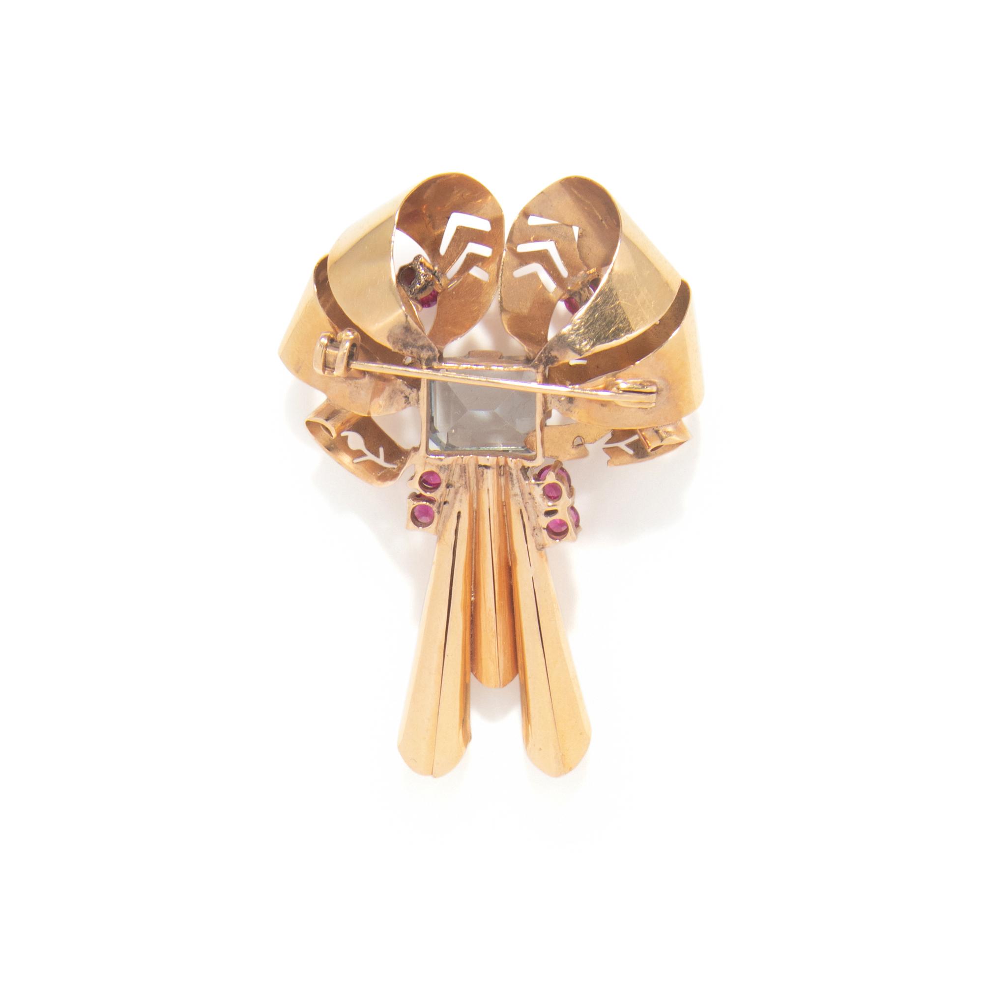 RETRO, ROSE GOLD BROOCH