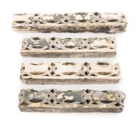 Dankmar Adler and Louis Sullivan, a set of four interior auditorium frieze fragments from the Garrick Theater Building, Chicago, IL