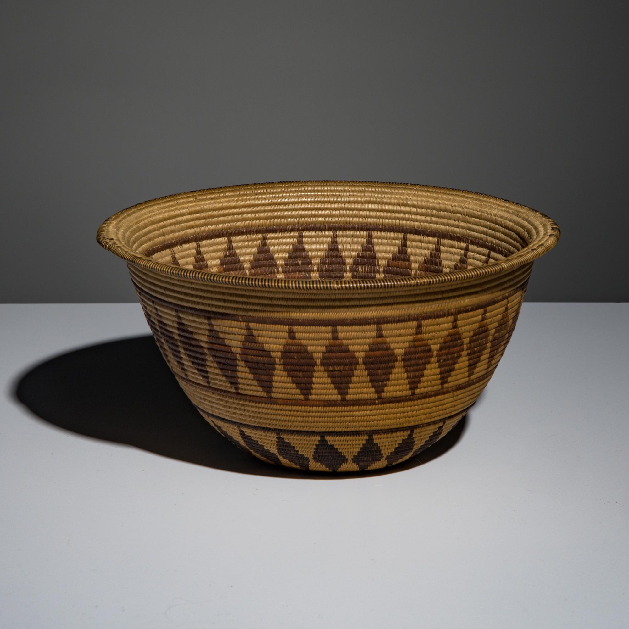 Panamint Polychrome Basket, with Uniquely Flattened Rim