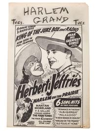 [FILM] -- [WESTERNS]. Harlem on the Prairie . Toddy Pictures, Co., ca 1940s.
