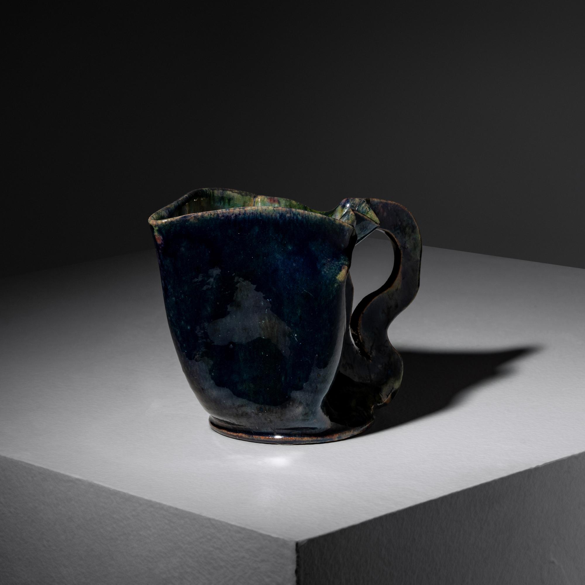 Folded Pitcher with cut handle, c.1895-1896 Biloxi, Mississippi, USA