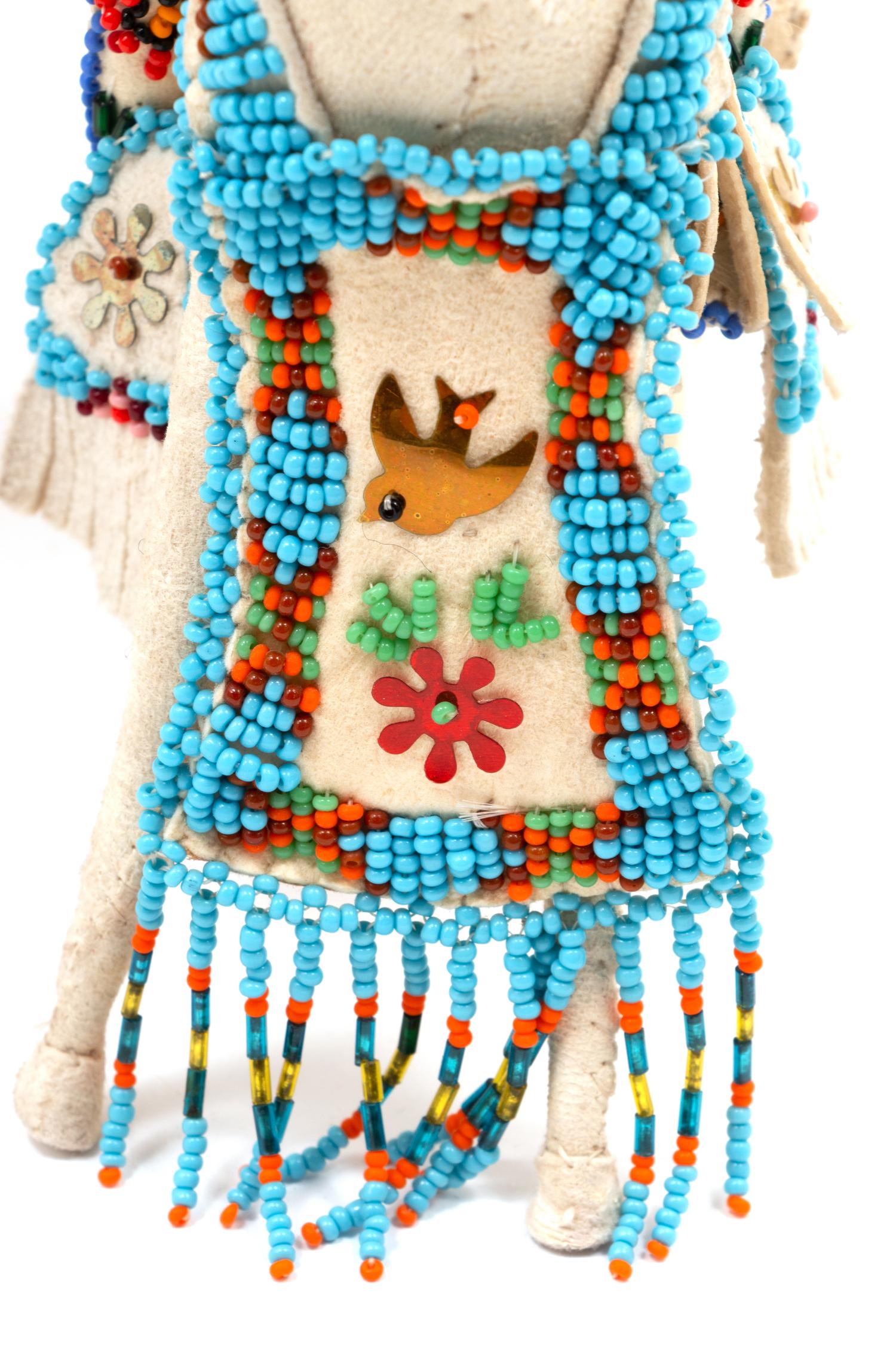 Plateau Beaded Hide Dolls, on Horseback
