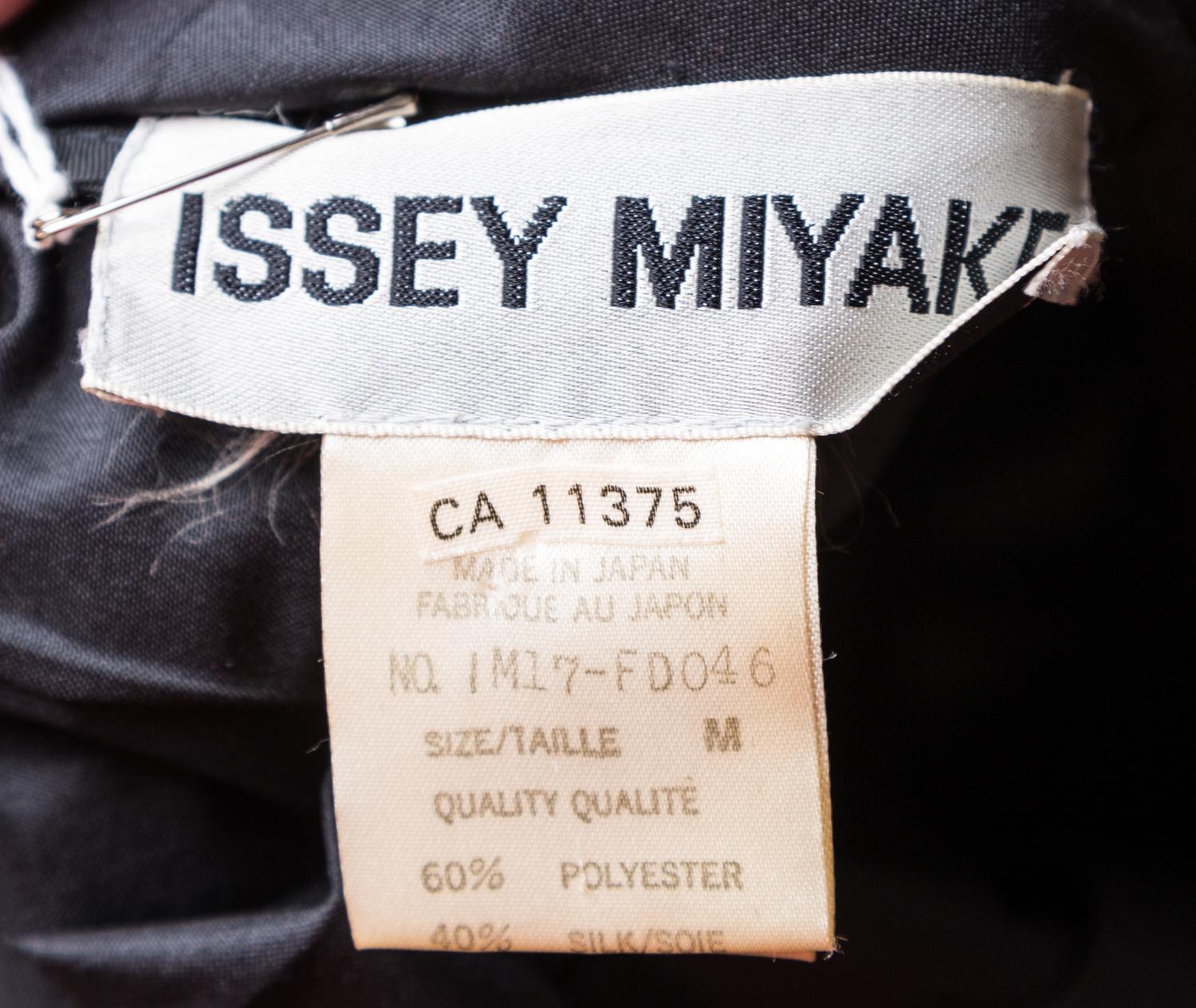 An Issey Miyake Black Pleated Jacket, Size M.