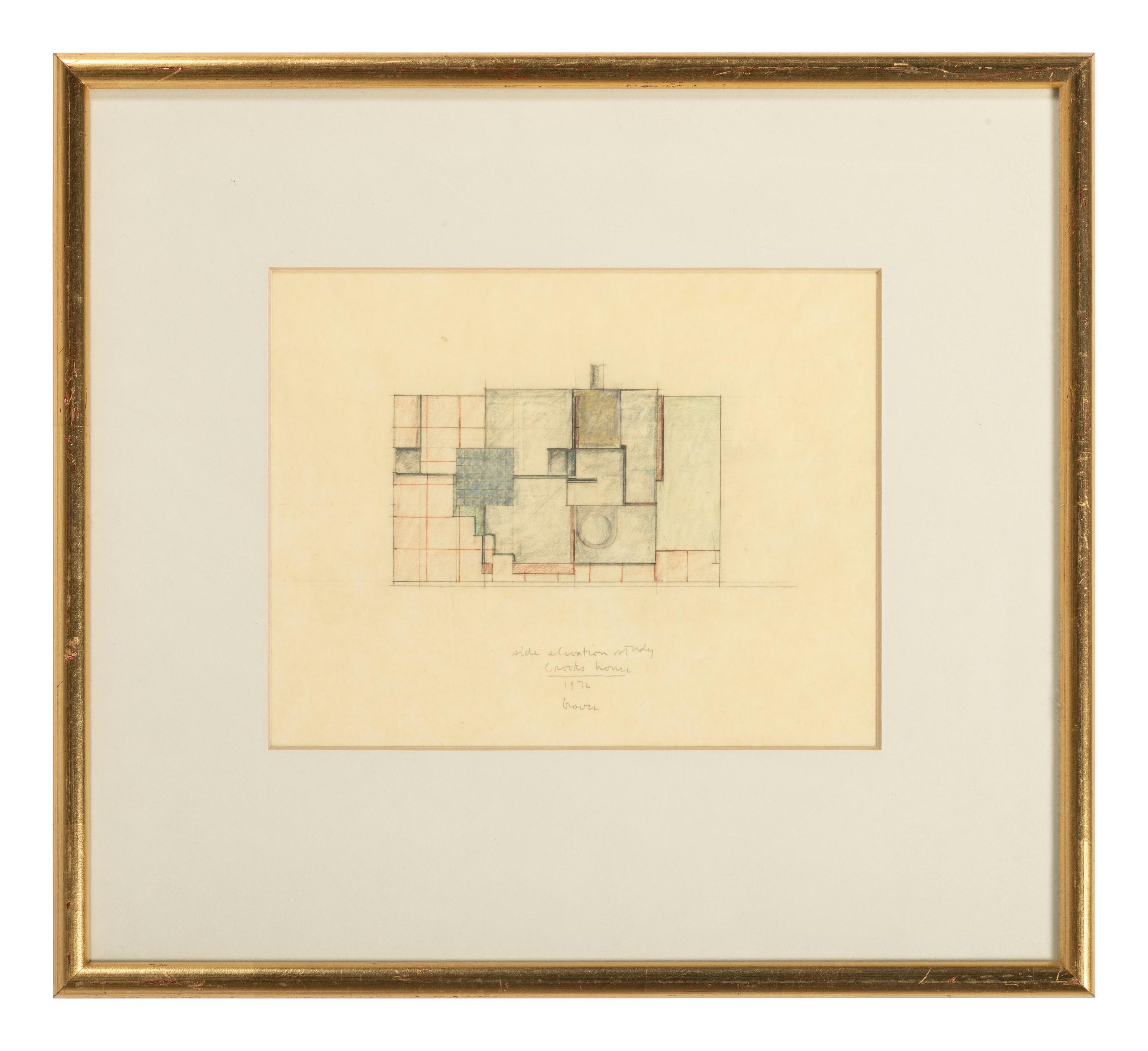Group of 8 Architectural Drawings from The Crooks' House, 1976
