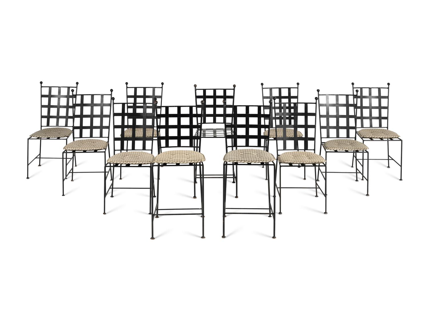 A Set of Contemporary Iron Chairs
