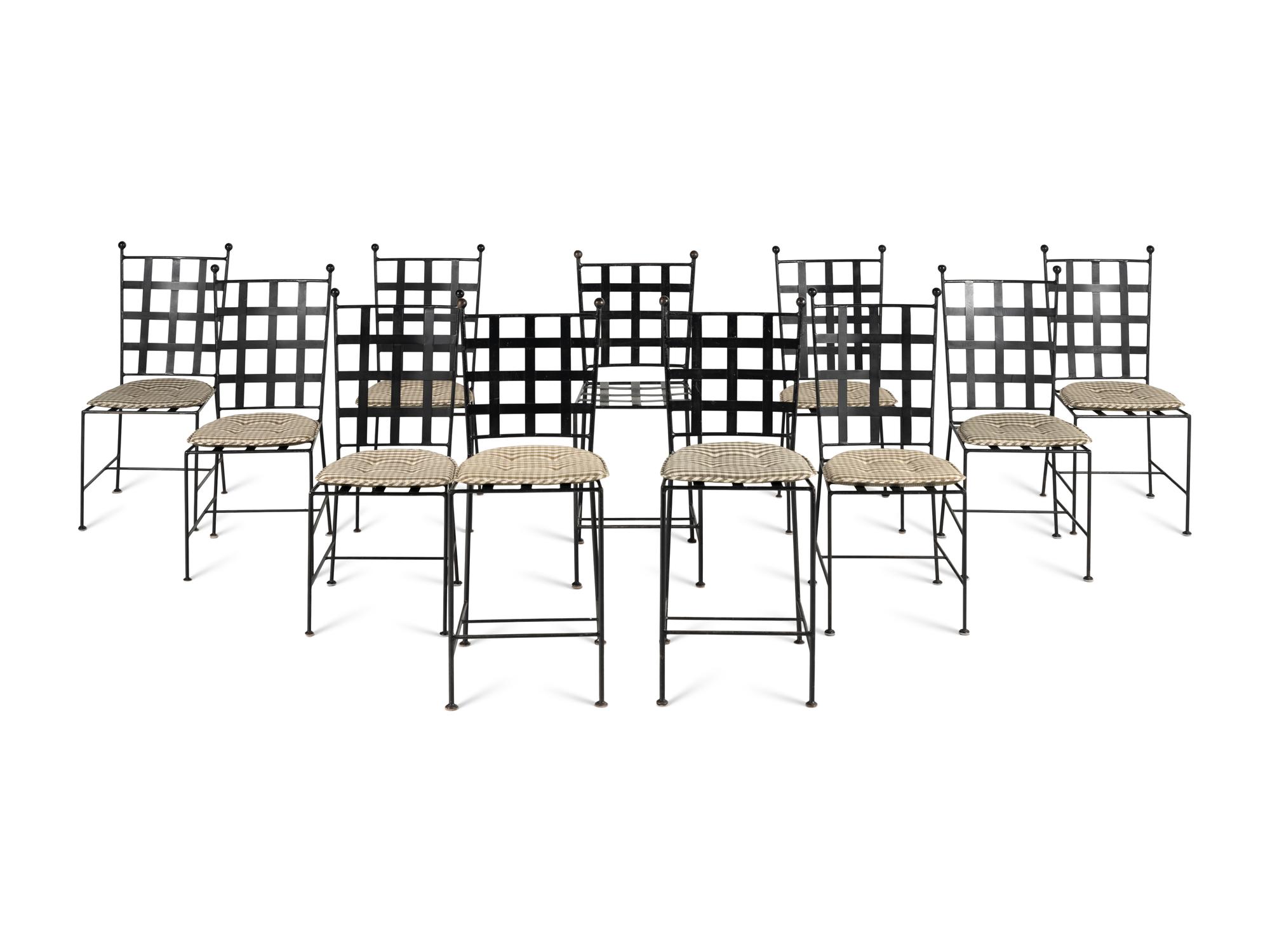 A Set of Contemporary Iron Chairs