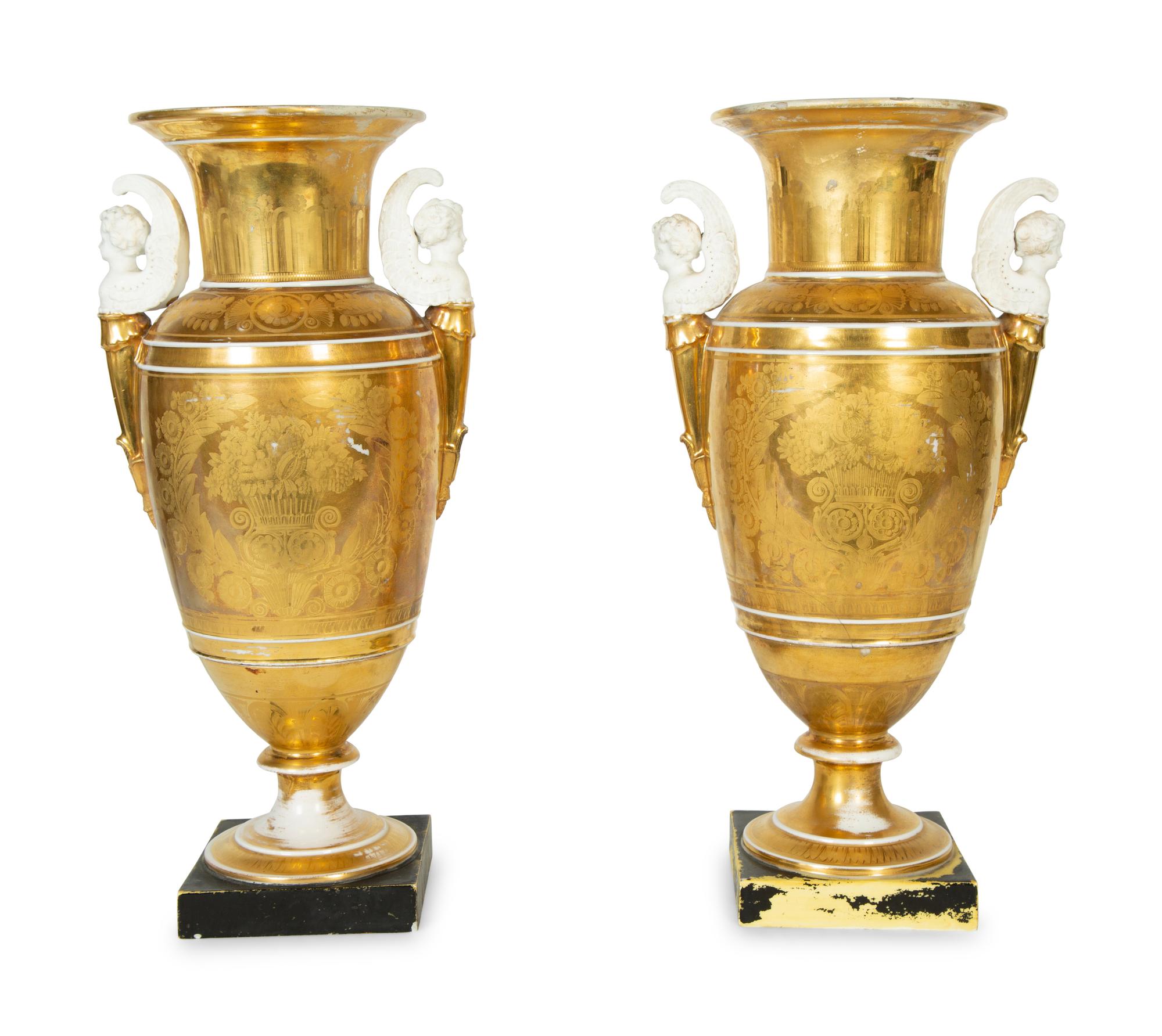 A Pair of Paris Porcelain Vases