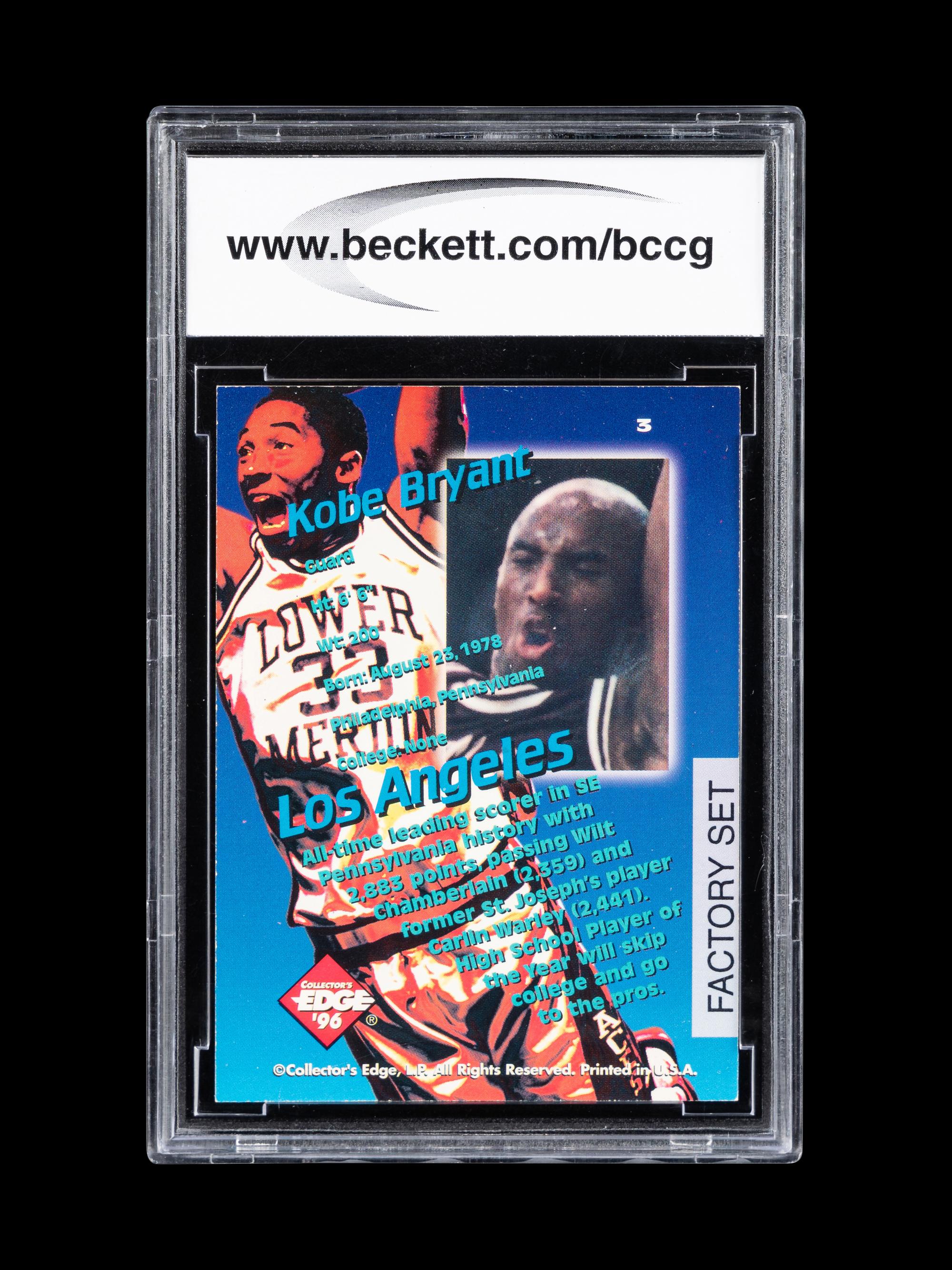 A Group of 1996-97 Collector's Edge Kobe Bryant Rookie Basketball Cards,