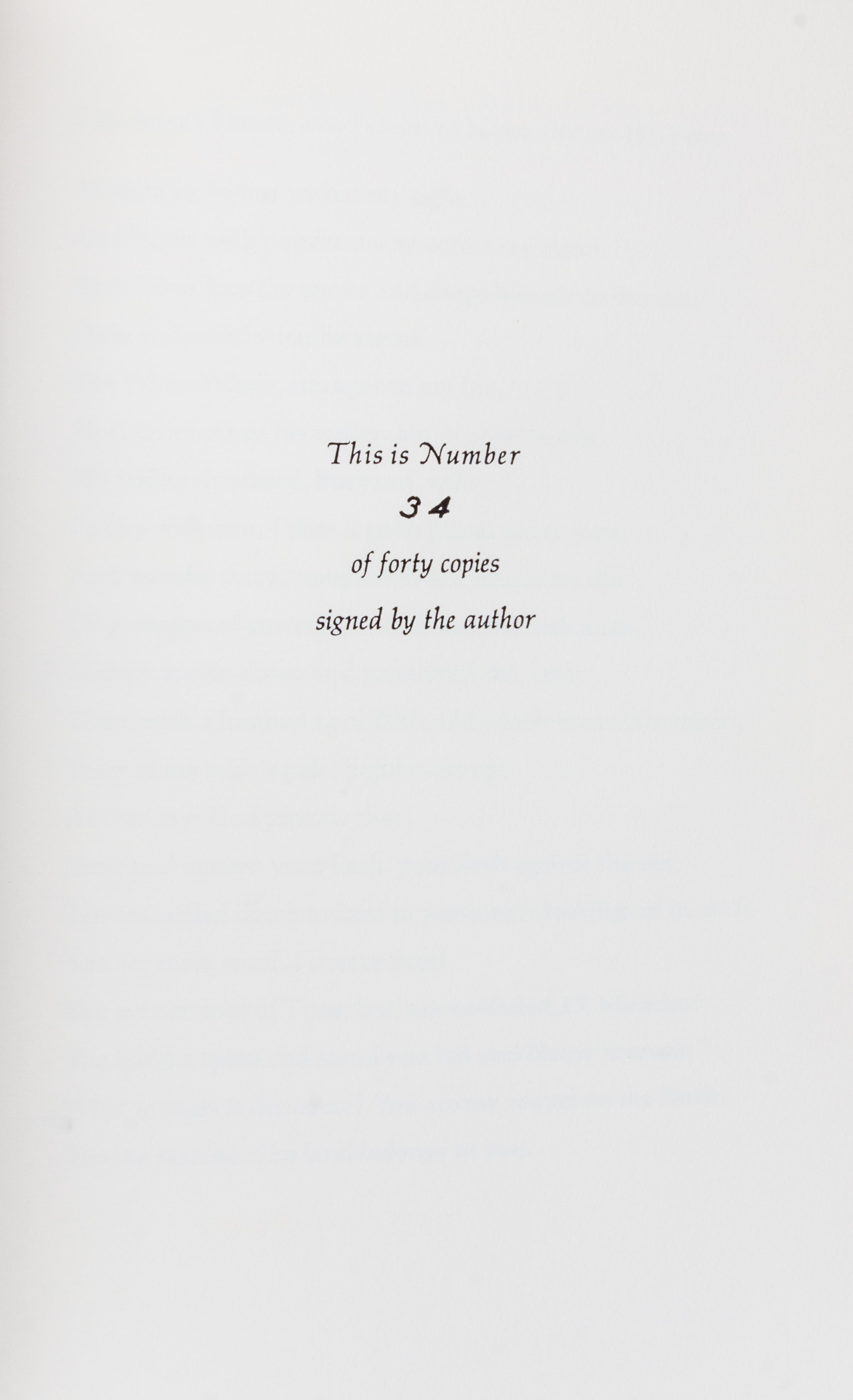 BRADBURY, RAY. Old Ahab's Friend, and Friend to Noah, Speaks His Piece. By the Author, 1971. Limited, signed.