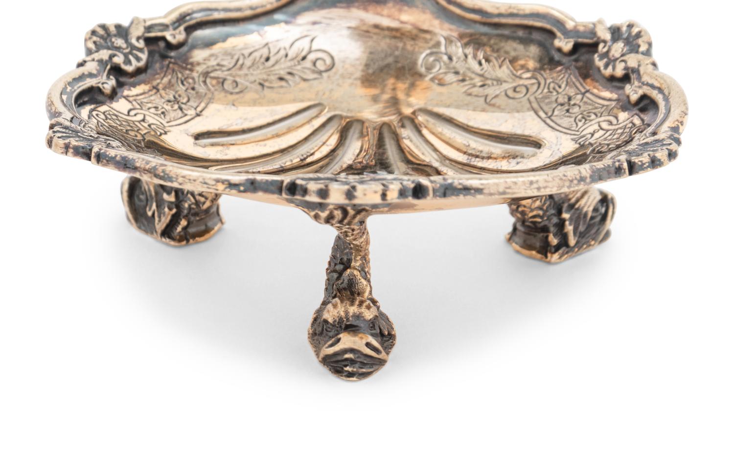A Pair of English Silver-Gilt Shell-Form Master Salts