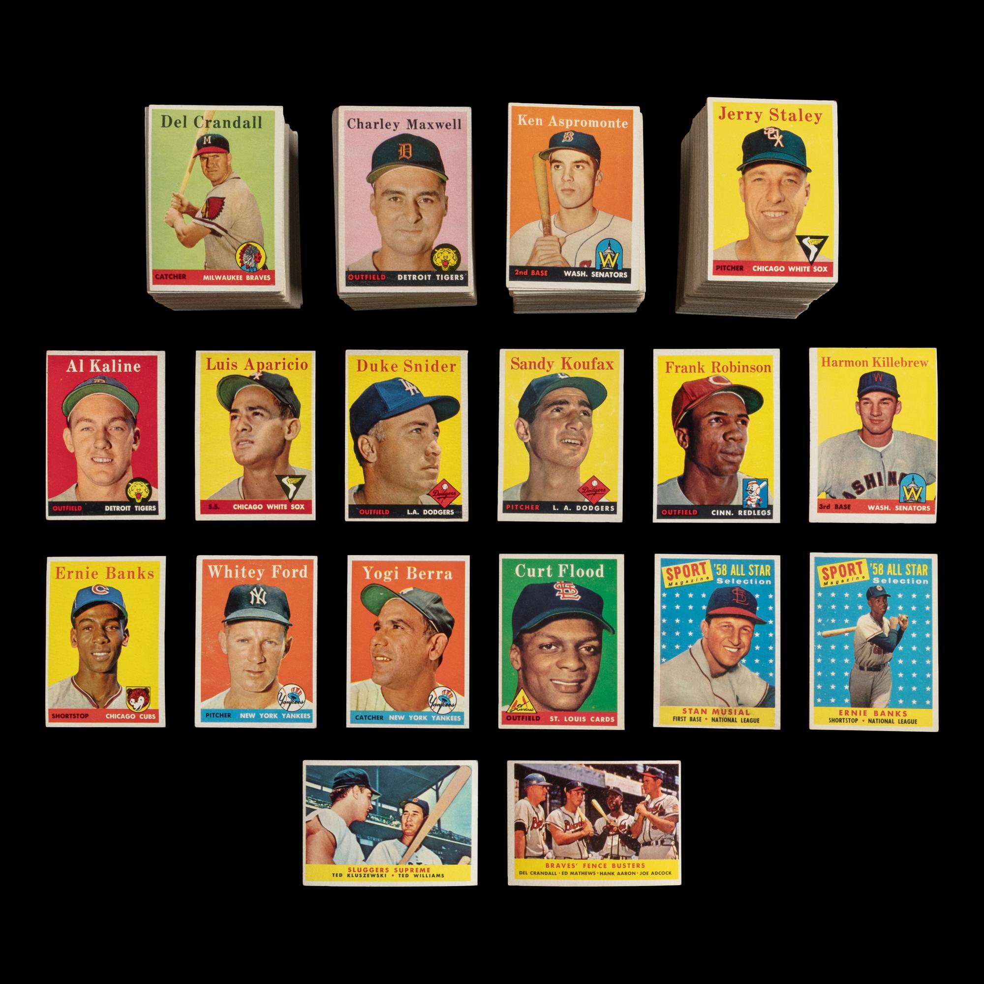 A Near Set of 1958 Topps Baseball Cards (434/494) from The Collection of David Eisenhower