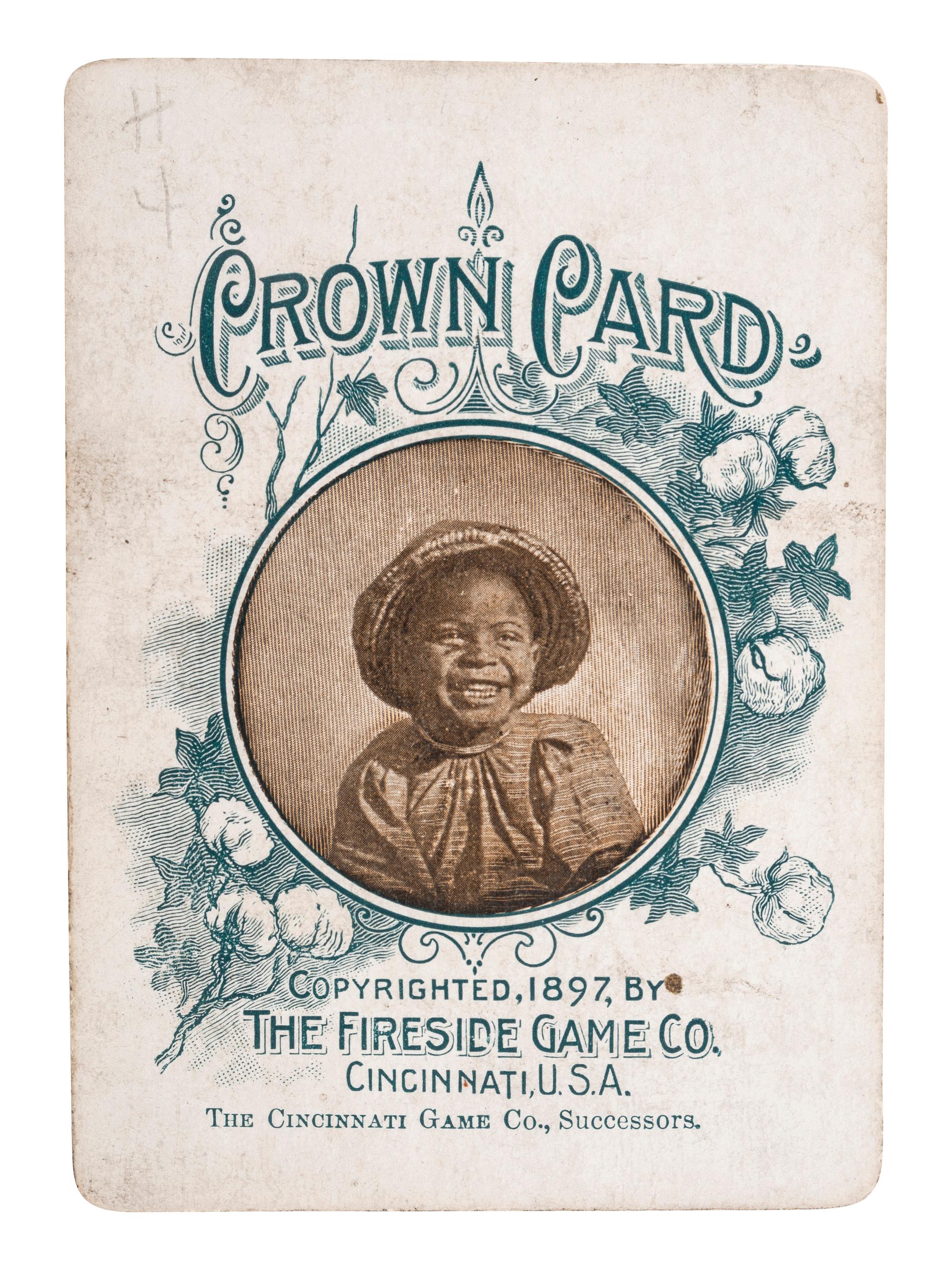 [AFRICAN AMERICANA - JIM CROW]. " In Dixie-Land " playing cards. Cincinnati, OH: Fireside Game Co., Cincinnati Game Co., 1897.