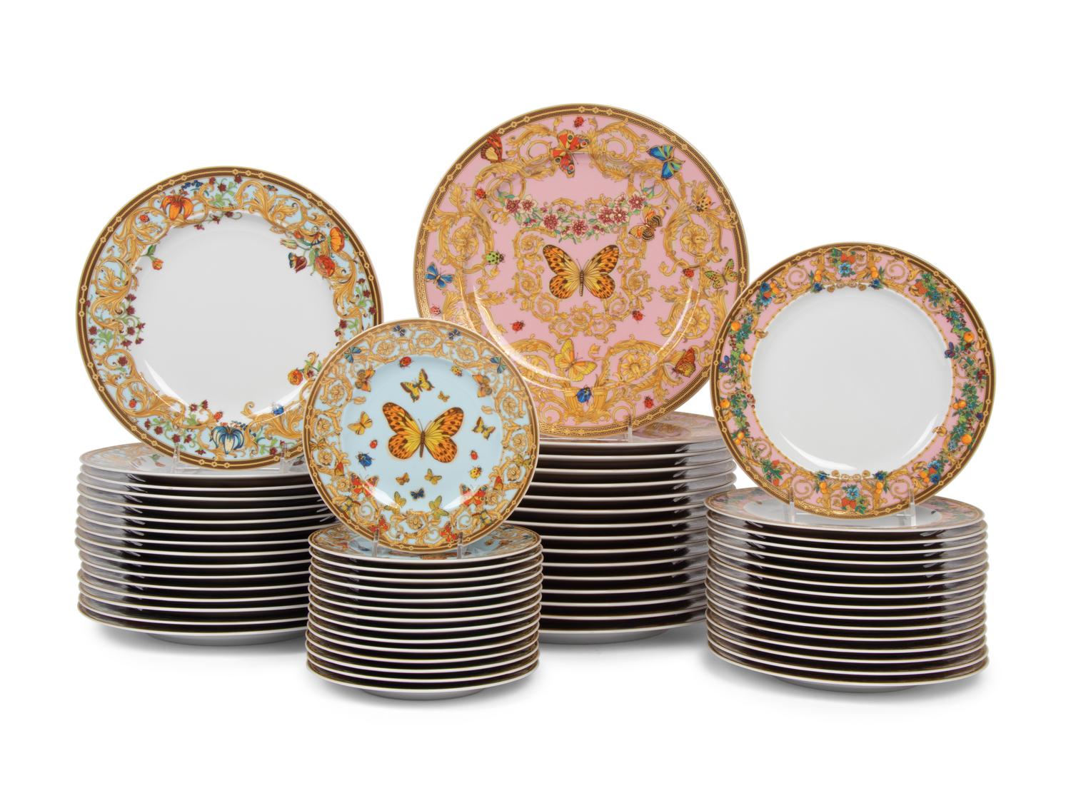 A Versace Le Jardin Porcelain Dinner Service