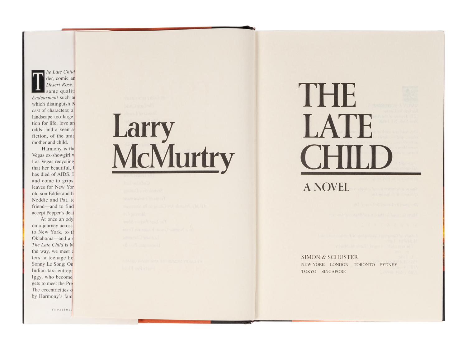 McMURTRY, Larry (1936-2021). A group of 16 works by McMurtry, ALL FIRST EDITIONS, comprising: