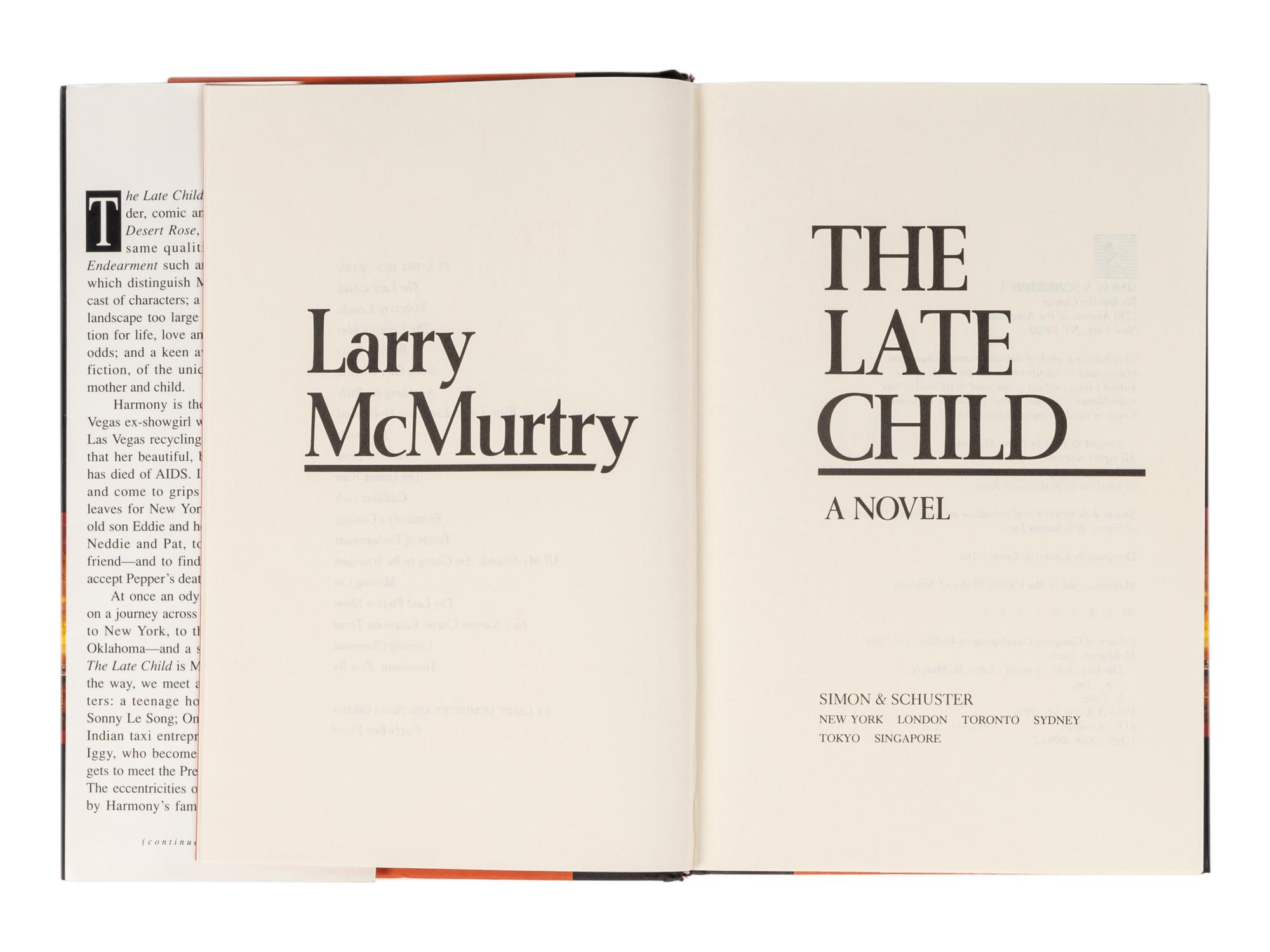 McMURTRY, Larry (1936-2021). A group of 16 works by McMurtry, ALL FIRST EDITIONS, comprising: