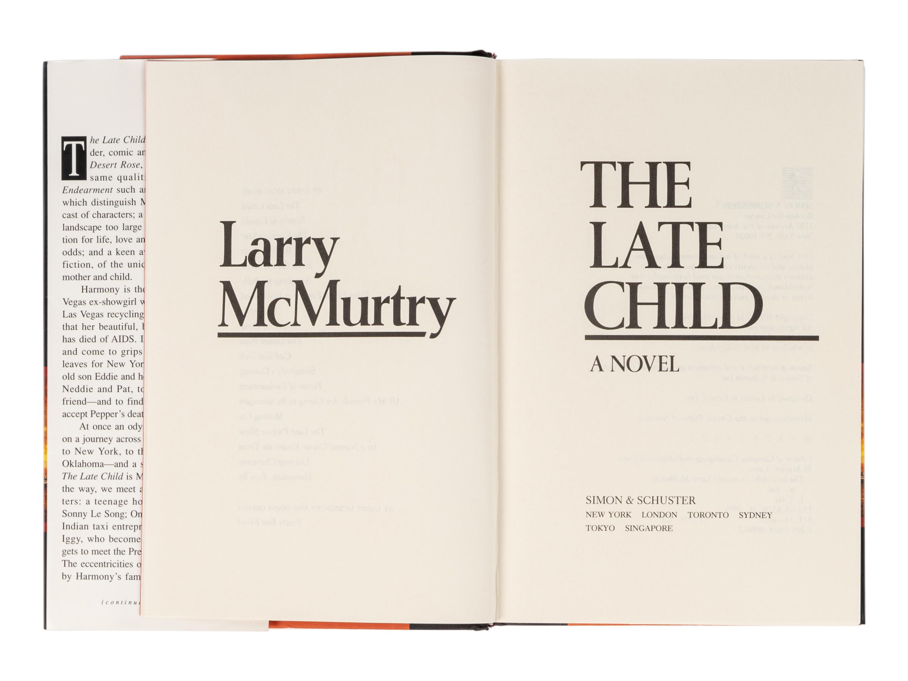 McMURTRY, Larry (1936-2021). A group of 16 works by McMurtry, ALL FIRST EDITIONS, comprising: