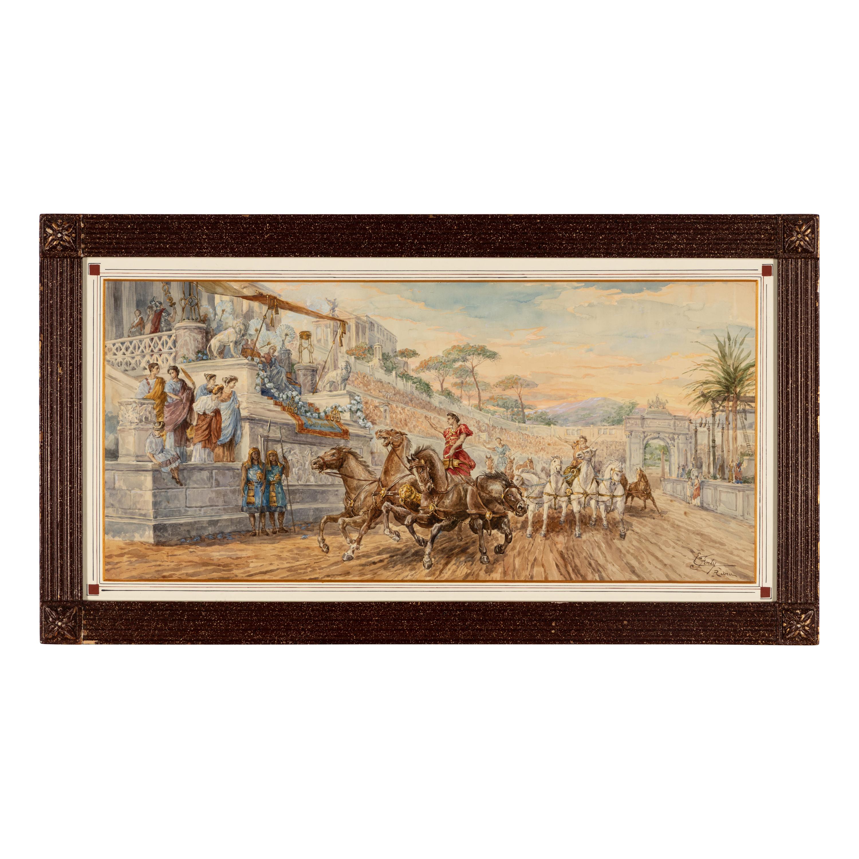 Ettore Forti (Italian, 1850-1940) — Chariot Races