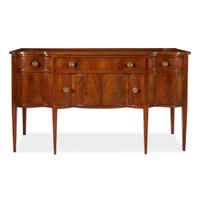 Federal inlaid mahogany reverse-serpentine sideboard Massachusetts, circa 1800