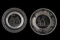 [HARRISON, William Henry]. A group of campaign and memorial clear glass cup plates.