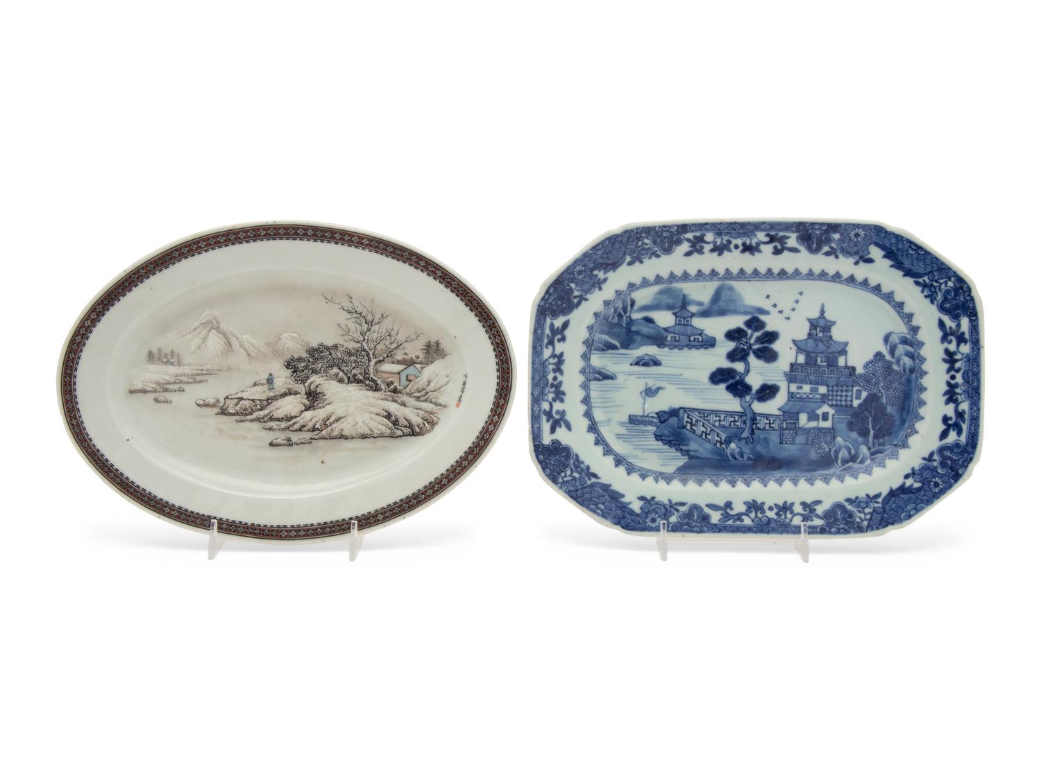 Two Chinese Porcelain Plates